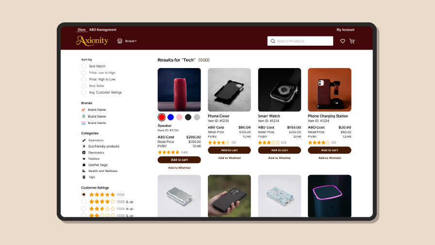 Axionity additional features